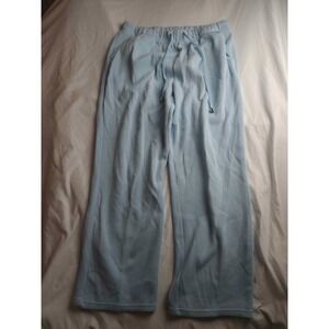 Basic Editions Womens Aqua Blue Relaxed Fit Cotton Lounge Pants Size XL Knit
